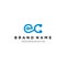 Letter EC stethoscope design logo concept