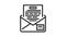 letter envelope line icon animation