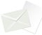 Letter envelope and white paper