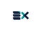 Letter EX logo icon. abstract alphabet sign design.
