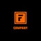 Letter F Alphabetic Logo Design Template, Brown, Orange, Box, Rectangle, Square Logo Concept