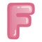 Letter F Bold Alphabet Pink Doodle Drawing Vector Art