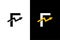 Letter F with chart arrow up concept. Very suitable in various business purposes, also for icon, symbol, logo.