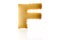 Letter F Cookie Biscuit english capital font isolated