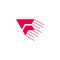 Letter f fast arrow swoosh symbol logo vector