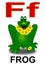 Letter F frog