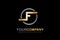 Letter F Golden and Metal Luxury Design