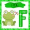 Letter F uppercase cute children colorful zoo and animals
