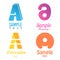 Letter A font Logo design for company or any type. Vector with white background.