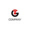 Letter G Alphabetic Logo Concept with Red Wifi Signal Icon