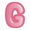 Letter G Bold Alphabet Pink Doodle Drawing Vector Art