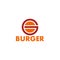 Letter g burger shape simple geometric logo vector
