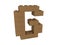 Letter G concept built from toy wood bricks