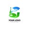 Letter G Initial Golf Flag Logo Design Vector Icon Graphic Emblem Illustration