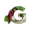 Letter G made of real grapes