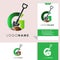 Letter G Shovel Logo Design Vector Graphic Icon