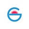 Letter g sun rise smile happy logo vector