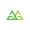 Letter gg linked green logo vector