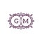 Letter GM logo Floral Swirl Logos design