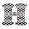 Letter H of the alphabet - Stainless steel punched metal sheet