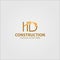 letter H&D Construction Logo Design Template