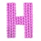 Letter H english alphabet, color pink