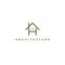 Letter H house professional golden architecture logo