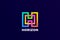 Letter H Logo Design Loop Infinite vector template Colorful Linear style. Monogram Logotype Looped Infinity Line shape concept