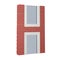 Letter H made of bricks and a fragment of window
