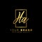 Letter Ha Logo. Initial Letter Design Vector Luxury Color