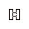 Letter hc geometric simple construction logo vector