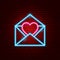 Letter Heart Neon Sign