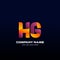 Letter HG initial Logo Vector With colorful