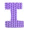 Letter I english alphabet, color purple