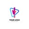 Letter I Initial Play Logo Design Vector Icon Graphic Emblem Illustration