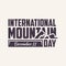 Letter International Mountain Day with mountain graphic