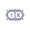 Letter IX logo Floral Swirl Logos design