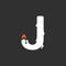 Letter J Candle logo, icon, or symbol template design