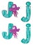 Letter J jellyfish