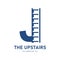 Letter j ladder design vector logo template
