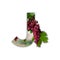 Letter J made of real grapes