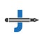 Letter J with Pencil Logo Design Concept for Art Designer Logotype Architects Logo Vector Template