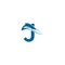 Letter J with stingray icon logo template illustration
