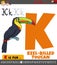 Letter K from alphabet with cartoon keel billed toucan