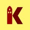 Letter K with building concept. Very suitable various business purposes also for symbol, logo, company name, brand name.