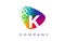 Letter K Colourful Rainbow Logo Design.