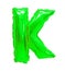 Letter k English alphabet green