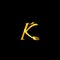 Letter K with fork Food catering gourmet classic premium restaurant logo icon