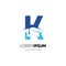 Letter K Graduation Hat Education Logo Design Vector Icon Graphic