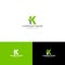 Letter K leave logo template